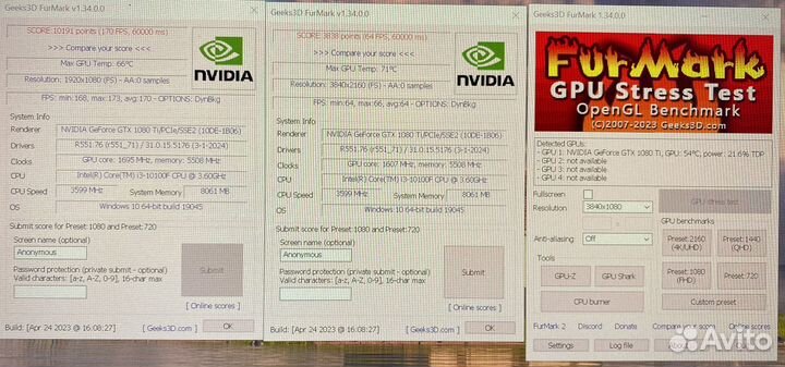 Видеокарта GTX 1080Ti evga
