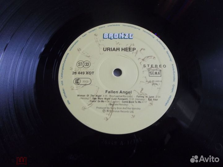 Uriah Heep Fallen angel 1978 (Bronze) Germany Mint