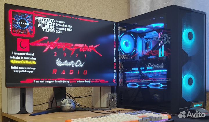 Игровой компьютер с монитором. RTX 4070 Ti