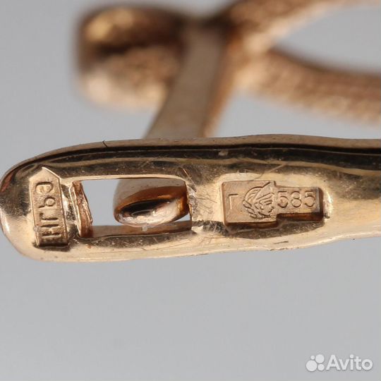 Серьги 585, топаз