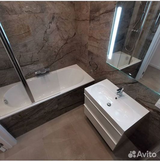 Ремонт ванной комнаты в комплексе (под ключ)