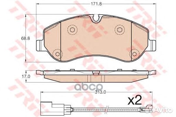 Колодки тормозные дисковые GDB1967 TRW