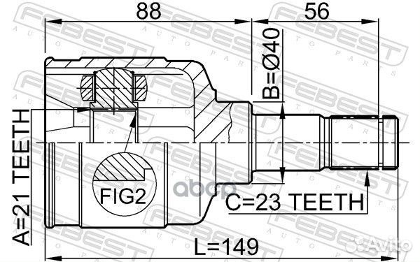 ШРУС внутренний перед лев ford focus CAK