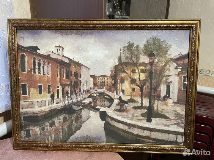 Картина в раме пейзаж и натюрморт 72х52см