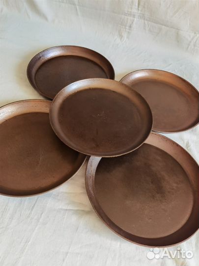 Чугунная сковорода СССР блинная большая