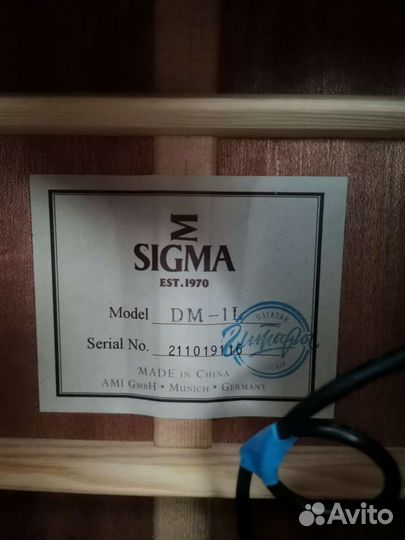 Электроакустическая гитара Sigma DM-1L леворукая