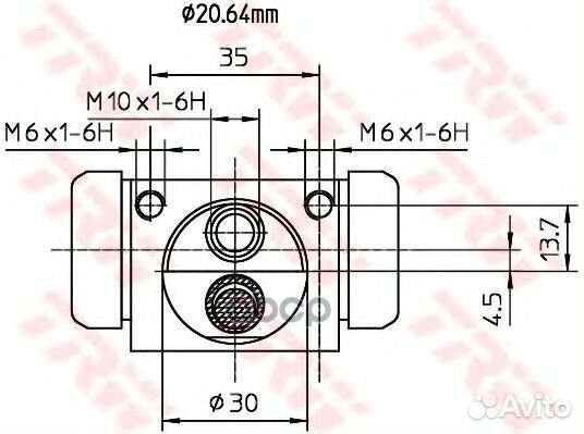 Цилиндр тормозной рабочий зад прав/лев BWF3