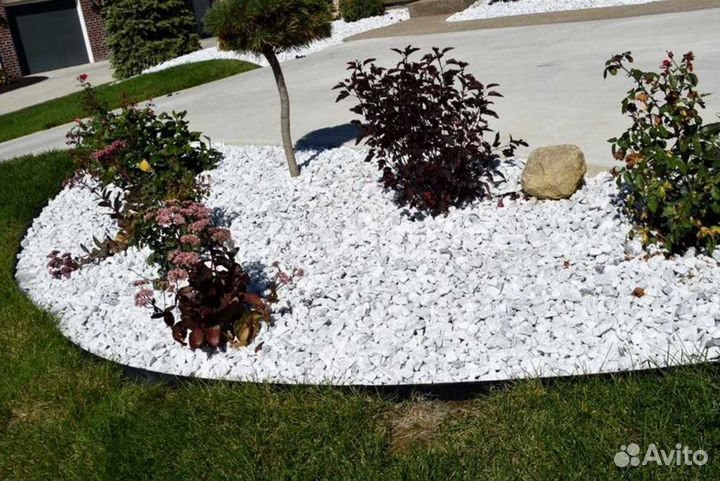 Щебень мраморный белый фр 5-20