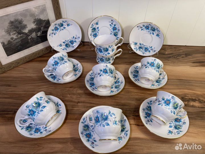 Кофейные пары Queen Anne винтаж Англия