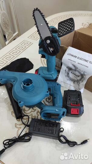 Воздуходувка и пила Акб