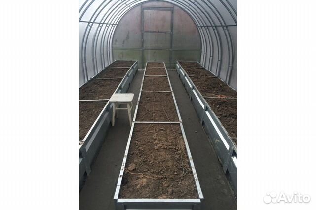 Набор оцинкованных грядок для теплицы 3х6 м (2 грядки) Наша Грядка