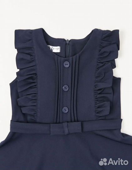 Школьный сарафан 128-134 синий/ школьная форма