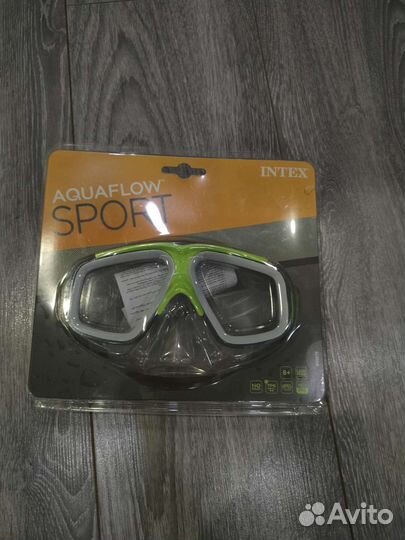 Маска для плавания Surf Rider Sport зелёная, 8+