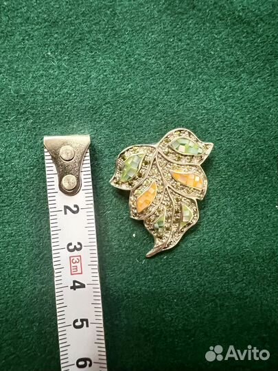 Подвеска-брошь серебро с камнями