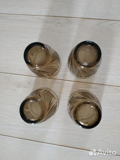 Стаканы коричневой тонировки, Индонезия,240мл.4шт