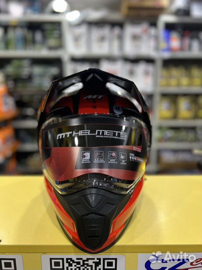 Шлем MT synchrony DUO sport dual blackredwhite