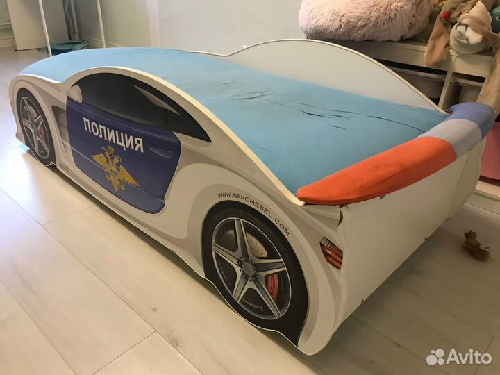 Детская кровать полицейская машина