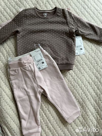 C&A комплекты для девочки 6-9 месяцев