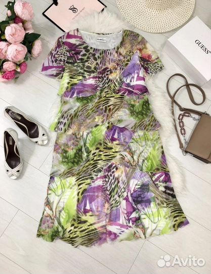 Платье миди воздушное XL Болгария пр-во