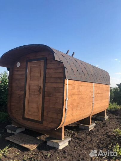 Баня бочка квадро