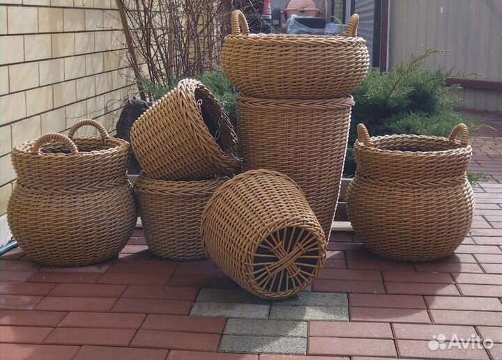 Кашпо из экоротанга