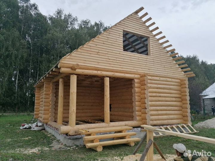 Сруб 9.6*7.5рубка в чашу
