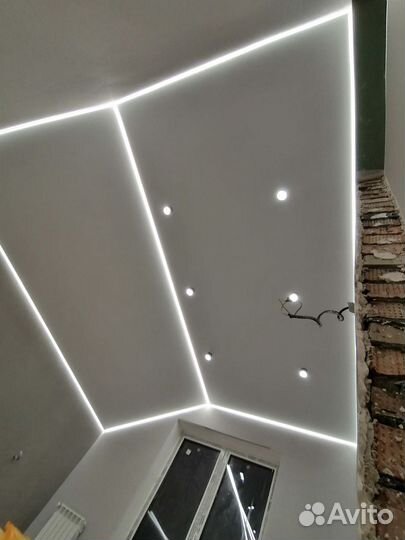 Установка натяжных потолков /Быстрый замер