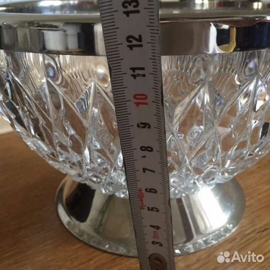 Большая хрустальная ваза конфетница салатник СССР