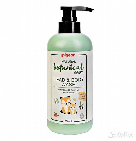 Гель для купания и мытья головы и тела Pigeon Natu