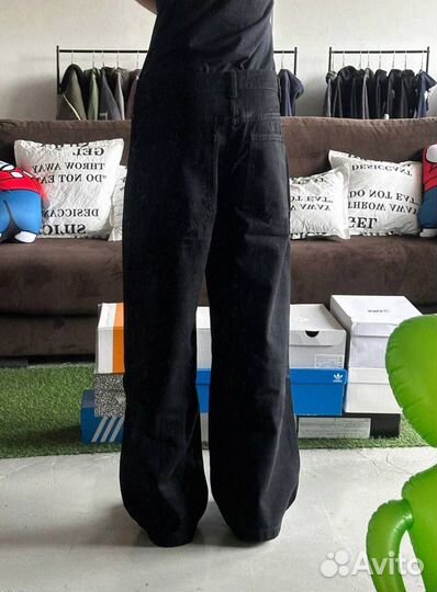 Широкие Джинсы Jaded London Solid Black новые