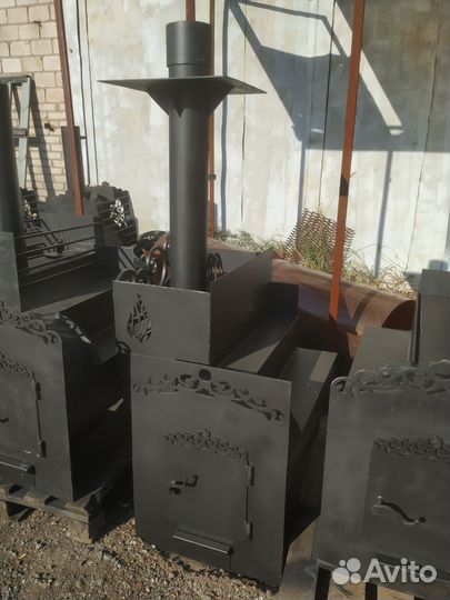 Печи для бани с баком на 3 помещения