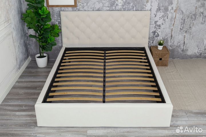 Кровать 140х200 Барокко слоновая кость