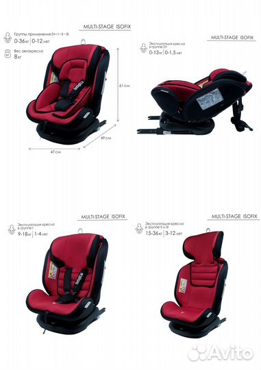 Детское автокресло от 0-12 с системой изофикс