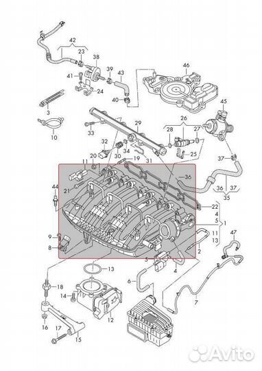 Коллектор впускной Volkswagen Tiguan 2 chhb 2.0