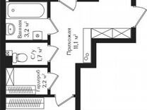 2-к. квартира, 63,3 м², 2/13 эт.