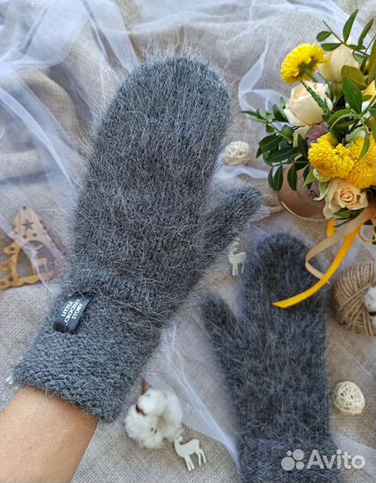 Варежки из пуха норки на заказ