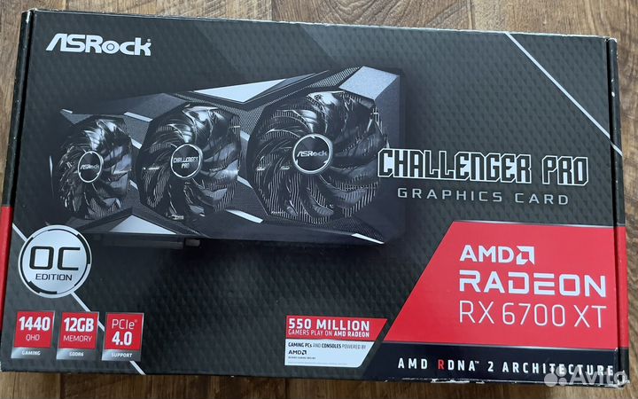 Видеокарта ASRock AMD Radeon RX 6700 XT Challenger