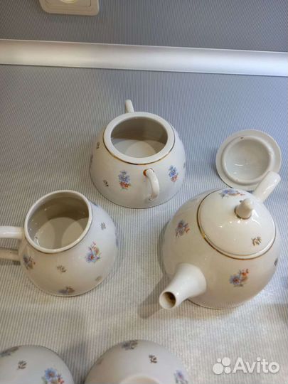 Элементы чайного сервиза СССР Песочное 1962г