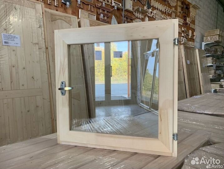 Окна деревянные из липы для бани дачи дома