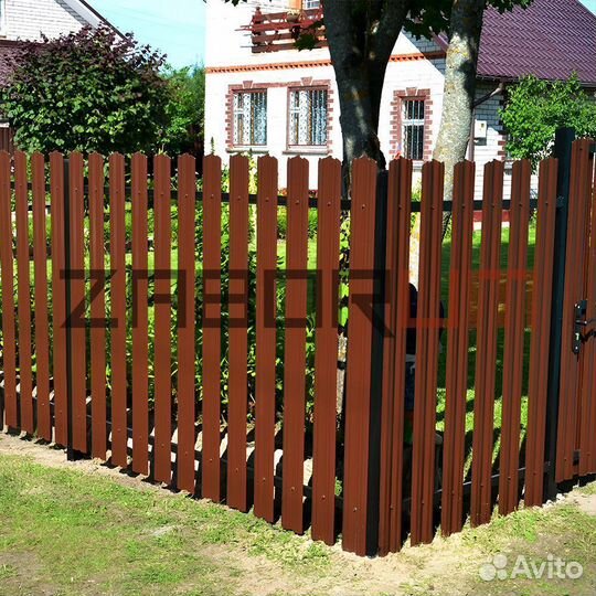 Забор из евроштакетника в Озёрах