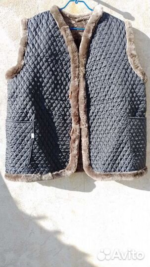 Жилетка безрукавка овчина