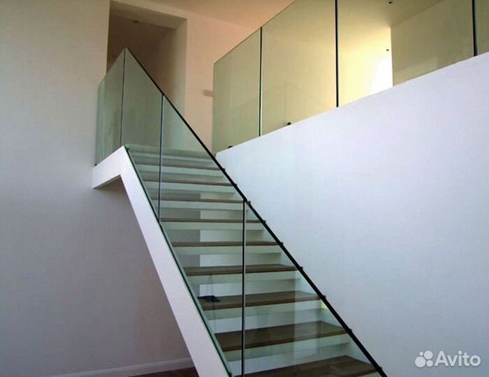 Стеклянные ограждения лестницы от производителя
