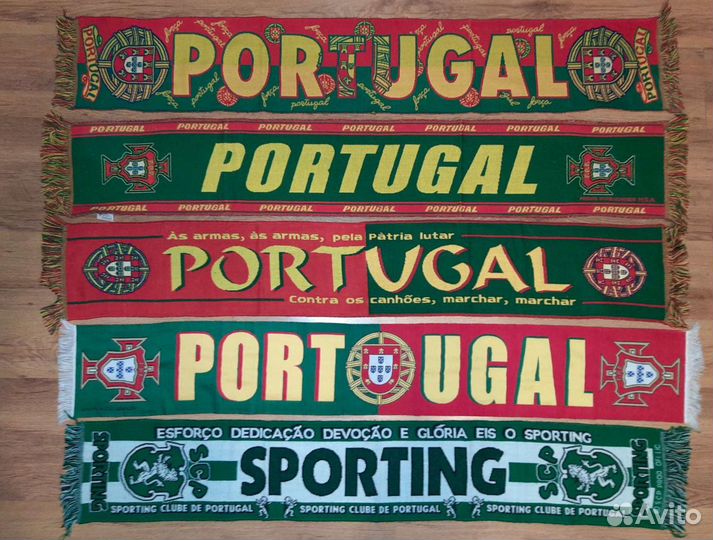 Шарфы футбольных клубов Испании,Португалии,Франции