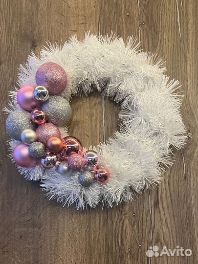 Новогодний венок ручной работы