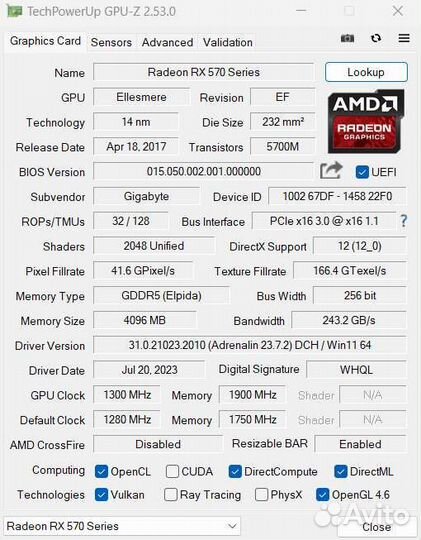 Radeon rx 570 4gb