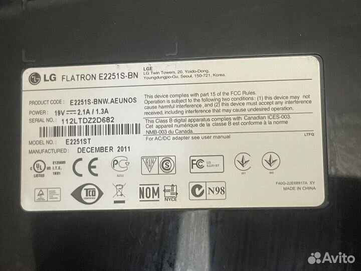 Монитор LG 22