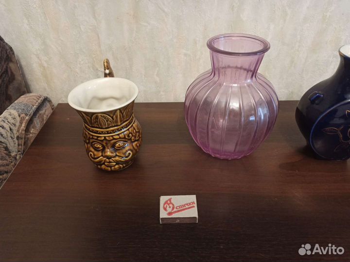 Ваза гжель и другие вазы, чашки, сливочник