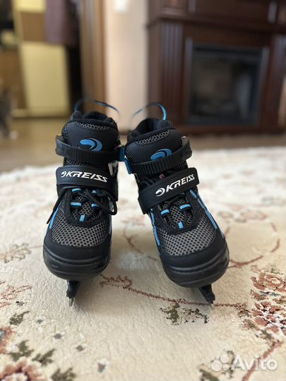 Коньки детские раздвижные, р. 31-34