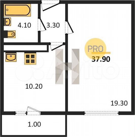 1-к. квартира, 37,9 м², 11/17 эт.