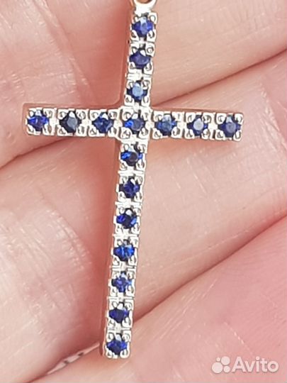 Крест с сапфирами